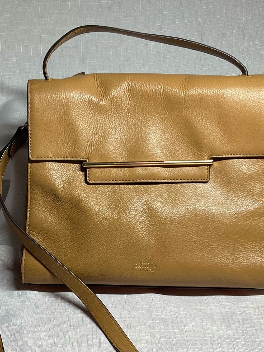 Vince Camuto New York Leather Shoulder Bag in Camel